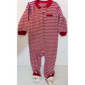 Babys First Christmas Footed‎ Pajamas 6M Just One You By Carters Cotton Santa